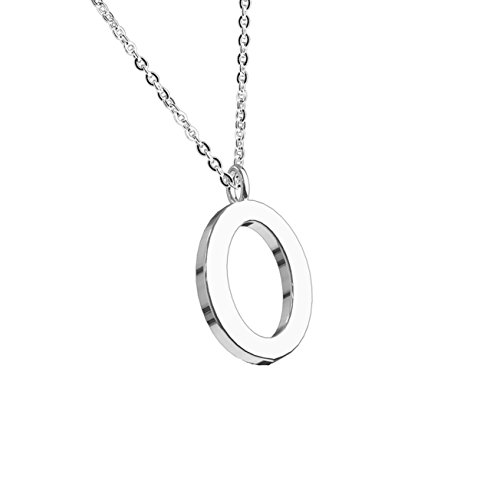 beyoutifulthings Halskette Anhänger BUCHSTABE O INITIALEN Kette Damen-Halskette Schmuck Collier Edelstahl Silber von beyoutifulthings