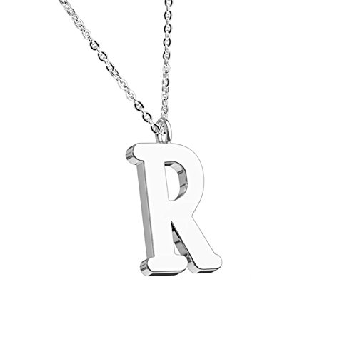 beyoutifulthings Halskette Anhänger BUCHSTABE R INITIALEN Kette Damen-Halskette Schmuck Collier Edelstahl Silber von beyoutifulthings