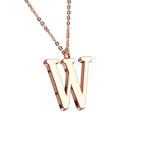 beyoutifulthings Halskette Anhänger BUCHSTABE W INITIALEN Kette Damen-Halskette Schmuck Collier Edelstahl Roségold beyoutifulthings Halskette Anhänger BUCHSTABE W INITIALEN Kette Damen-Halskette Schmuck Collier Edelstahl Roségold von beyoutifulthings