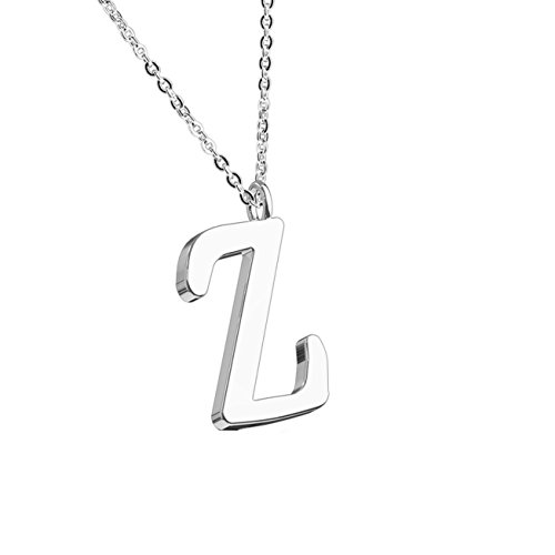 beyoutifulthings Halskette Anhänger BUCHSTABE Z INITIALEN Kette Damen-Halskette Schmuck Collier Edelstahl Silber von beyoutifulthings