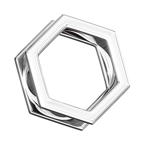 beyoutifulthings Ohr-Tunnel Hexagon Silber Ohr-Piercing Ohr-Schmuck Chirurgenstahl Plug Schraub-Verschluss 12mm von beyoutifulthings