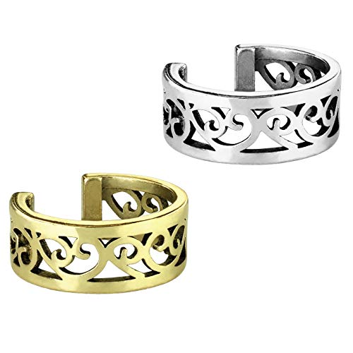 beyoutifulthings Ohr-klemme FILIGRANES HERZ CUT OUT SET Ohringe Ohr-ringe Ohr-clip Fake-Piercing Messing Silber Gold von beyoutifulthings