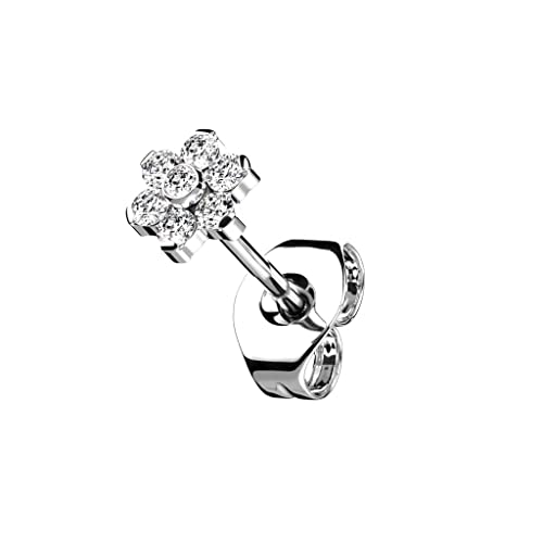 beyoutifulthings Push-In Damen Ohr-Stecker Titan-ium Grad 23 Zirkonia Blume Ohr-ringe Ohringe Silber Clear 5-mm beyoutifulthings Push-In Damen Ohr-Stecker Titan-ium Grad 23 Zirkonia Blume Ohr-ringe Ohringe Silber Clear 5-mm von beyoutifulthings