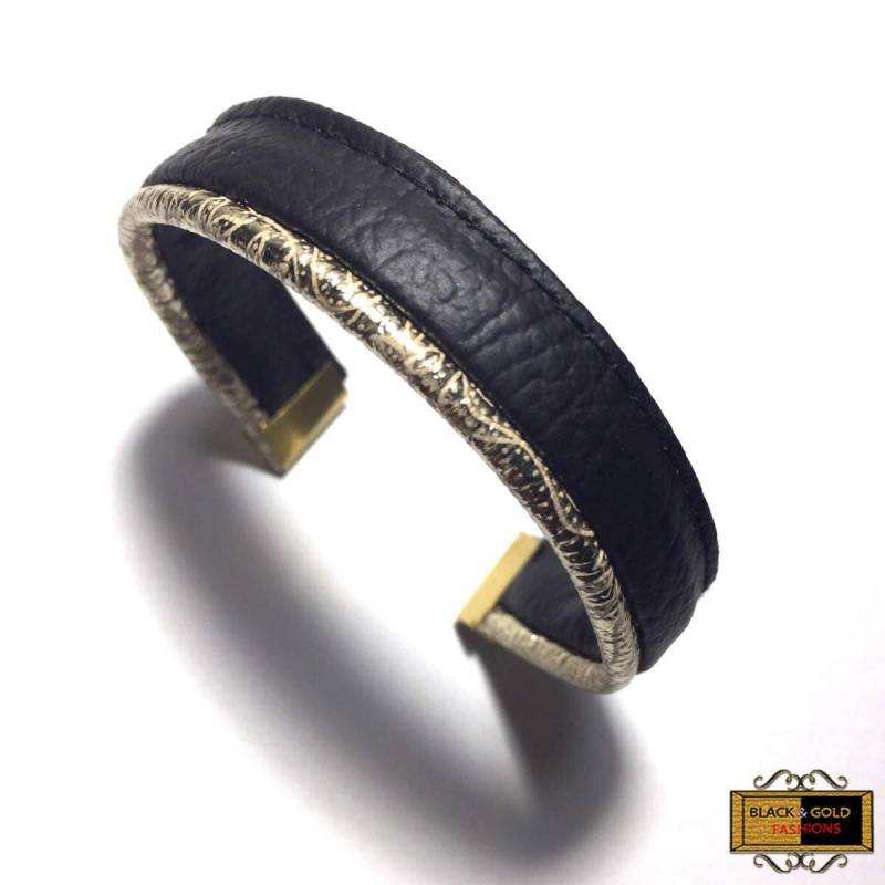 Goldene Manschette Armband - Olive von bgFashions