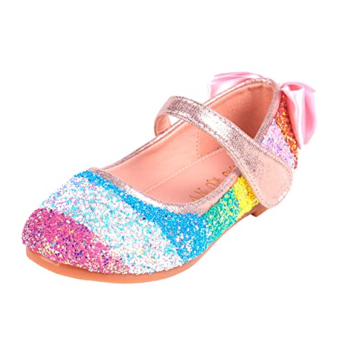 Mädchenschuhe Kleine Lederschuhe Einzelschuhe Tanzschuhe Mädchen Performance Schuhe Mädchen Freizeit Lederschuhe Prinzessin rutschfest Gummisohle Modisch Elegante Abendschuhe (28.5 Little Child) von bgyujn