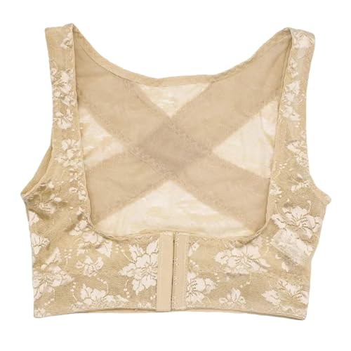 Push Up BH für Damen Brust Heben Extreme Push Up Korsett mit Spitze Größen S bis XL Elegant Komfortabel für jeden (Beige, S) von bgyujn