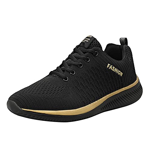 bgyujn Paare Sport Schnürung Atmungsaktive Männer Rohren Outdoor-Schuhe Meshing Frauen Schuhe Damen Wechselfußbett Fitnessschuhe Mode Frauen Leichte Sneaker Fitness Trekkingschuhe (Gold, 39) von bgyujn