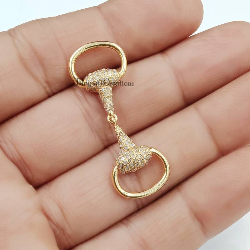 Multi-Saphir-Karabiner-Verschluss, Edelstein-Karabiner-Verschluss, Vergoldeter Karabiner-Verschluss, Twist-Karabiner-Verschluss, 925 Sterl von bhupaticreations