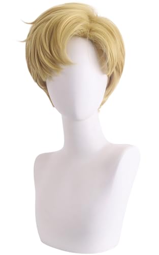 bi bi hou Anime Sailor Moon Tenoh Haruka Cosplay Perücke Blond Sailor Uranus Verkleidung Tenoh Haruka Cosplay Wig Halloween Karneval Party Cosplay Kostüm Zubehör Perücke Erwachsene von bi bi hou