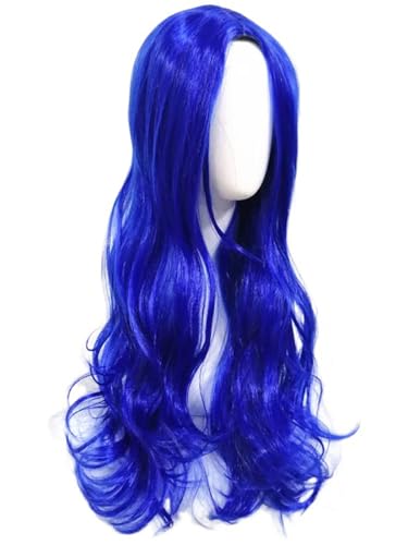bi bi hou Descendants Cosplay Perücke Lange Gewellt Descendants Verkleidung Evie Mal Uma Cosplay Wig Weihnachten Halloween Karneval Party Kostüm Zubehör Perücke Bunt Grün Blau Violett von bi bi hou