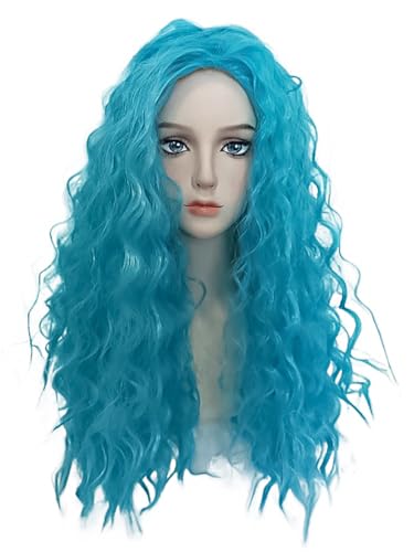 bi bi hou Descendants Cosplay Perücke Rot/Blau Lange Gelockte Descendants Verkleidung Rise of Red Cosplay Wig Red Uma Perücke Weihnachten Halloween Karneval Party Bühnenauftritt Kostüm Zubehör von bi bi hou