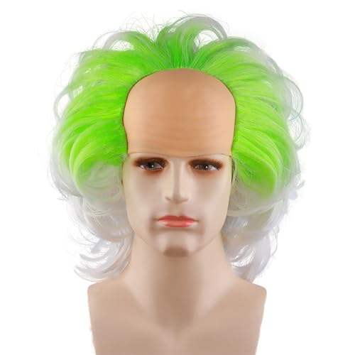 bi bi hou Herren Beetle J'uice Michael Cosplay Perücke Gelockte B'eetleJuice Verkleidung Michael Cosplay Wig Weihnachten Halloween Karneval Party Bühnenauftritt Kostüm Zubehör Perücke von bi bi hou