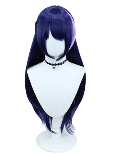 bi bi hou Honkai Star Rail Acheron Cosplay Perücke Lila Lange Honkai Star Rail Verkleidung Acheron Cosplay Wig Anime Perücke Halloween Karneval Party Cosplay Kostüm Zubehör Perücke Erwachsene von bi bi hou