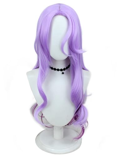 bi bi hou Honkai Star Rail Jade Cosplay Perücke Lila Lange Honkai Star Rail Verkleidung Jade Cosplay Wig Anime Perücke Halloween Karneval Party Cosplay Kostüm Zubehör Perücke Erwachsene von bi bi hou