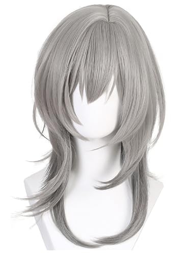 bi bi hou Honkai Star Rail Stelle Cosplay Perücke Grau Lange Honkai Star Rail Verkleidung Trailblazer Cosplay Wig Anime Perücke Halloween Karneval Party Cosplay Kostüm Zubehör Perücke Erwachsene von bi bi hou