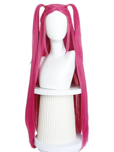 bi bi hou Mira Cosplay Perücke Rot Länge 95cm Anime Demon Hunters Verkleidung Mira Wig Halloween Karneval Party Kostüm Zubehör Anime Perücke Erwachsene von bi bi hou
