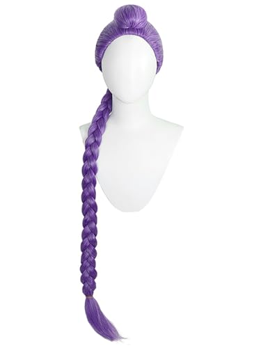 bi bi hou Rumi Cosplay Perücke Violett Länge 120cm Anime Demon Hunters Verkleidung Rumi Wig Halloween Karneval Party Kostüm Zubehör Anime Perücke Erwachsene von bi bi hou