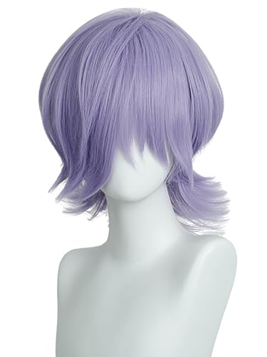 bi bi hou Saja Boys Mystery Cosplay Perücke Violett Länge 35cm Anime Demon Hunters Verkleidung Sajaboys Mystery Wig Halloween Karneval Party Kostüm Zubehör Anime Perücke Erwachsene von bi bi hou