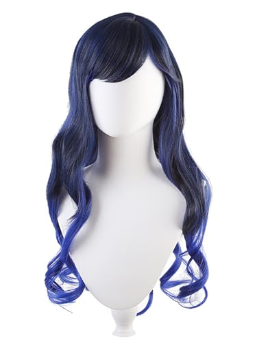 bi bi hou Shiraishi An Cosplay Perücke Dunkelblaue Lange Project Sekai Verkleidung An Shiraishi Cosplay Wig Anime Perücke Halloween Karneval Party Cosplay Kostüm Zubehör Erwachsene von bi bi hou