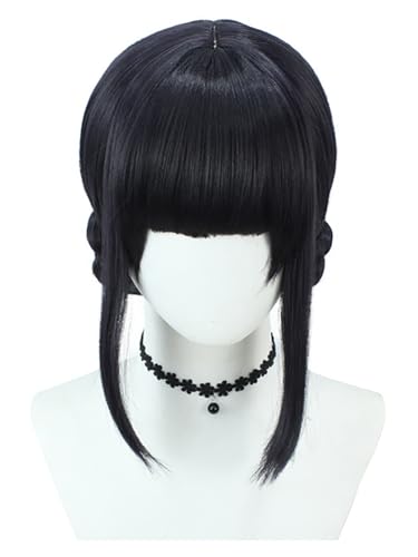 bi bi hou Zoe Cosplay Perücke Schwarz Länge 40cm Anime Demon Hunters Verkleidung Zoe Wig Halloween Karneval Party Kostüm Zubehör Anime Perücke Erwachsene von bi bi hou