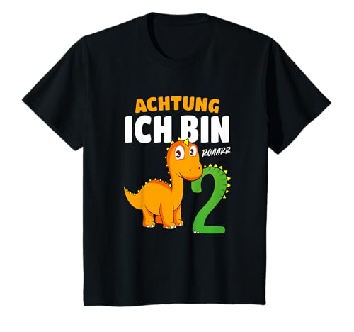 Dinosaurier 2 Geburtstag Deko ich bin 2 Dino Jungen 2 Jahre T-Shirt von biFine - Dinosaurier Geburtstagsshirt Geschenke