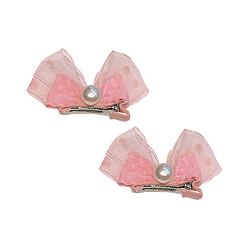 Haarschmuck Mit Blumen Aktive süße Schleife, farbige Schleife, Polyester-Haarschmuck für Kleinkinder, Mädchen, Einheitsgröße Kinder Haarband Jungs (Pink, One Size) von biJerou