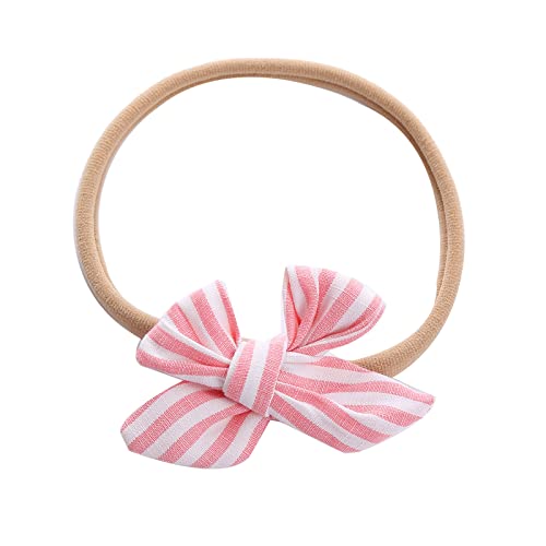 Reitstirnband Kleinkind Baby Mädchen Gestreifte Drucke Stirnband Bowknot Elastisches Haarband Für Kleinkinder Tennis Bekleidung Herren (Pink, One Size) von biJerou