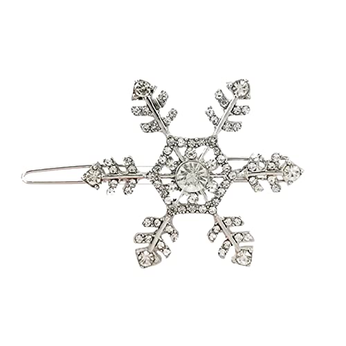 Silberdraht 925 Für Schmuck Schneeflocke Kopfstück Strass Haarspangen Pins Für Frauen Mädchen Silber Kristall Haarspangen Für Braut Hochzeit Braut Haarschmuck 2St Wikinger Schmuck (Silver, One Size) von biJerou