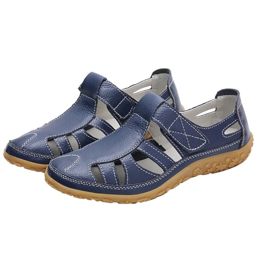 biJerou Damen-Schuhe, hohl, einfarbig, lässig, modisch, Freizeitschuhe Damen Schuhe Leopard (Dark Blue, 37) von biJerou