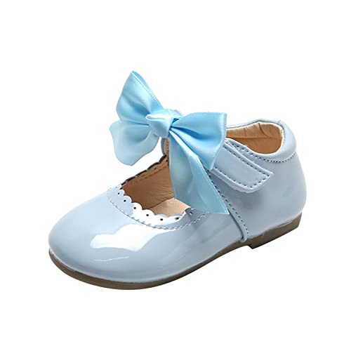 biJerou Prinzessin Schuhe Mädchen Stiefel Cute mit Schleife Flache Wasserdichte Rutschfeste Boots Kinderstiefel Freizeitschuhe Einzelne Schuhe Niedliche Mary Jane Schuhe Mädchen Boots von biJerou