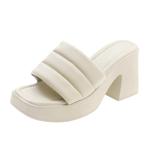 biJerou Schuhe Gelb Damen 38 mit dicker Sohle, Strand-Flip-Flops Find Damen Schuhe 41 (White, 37) von biJerou