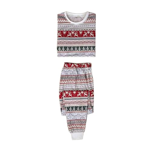 biJerou Weihnachtspyjama Familie Set Matching Pyjamas Couple Christmas Pyjama für Damen Herren Kinder Christmas Schlafanzug Langarm Zweiteiliger Set Sleepwear Pyjama Set Weihnachts-Nachtwäsche-Set von biJerou