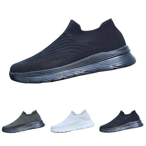 biJerou Weiße Sneaker Herren, Lederschuhe Schwarz Herren Joggingschuhe Canvas Schuhe 47 Laufschuhe Schwarz 39 Sportschuhe Fitnessstudio Leicht Laufschuhe Pink Bequemschuhe Mit Absatz von biJerou