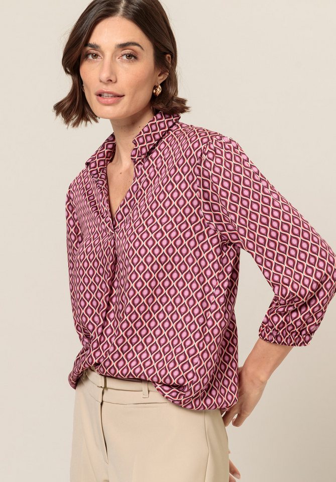 bianca Druckbluse ADINA mit modernem Minimal-Print in Trendfarben von bianca