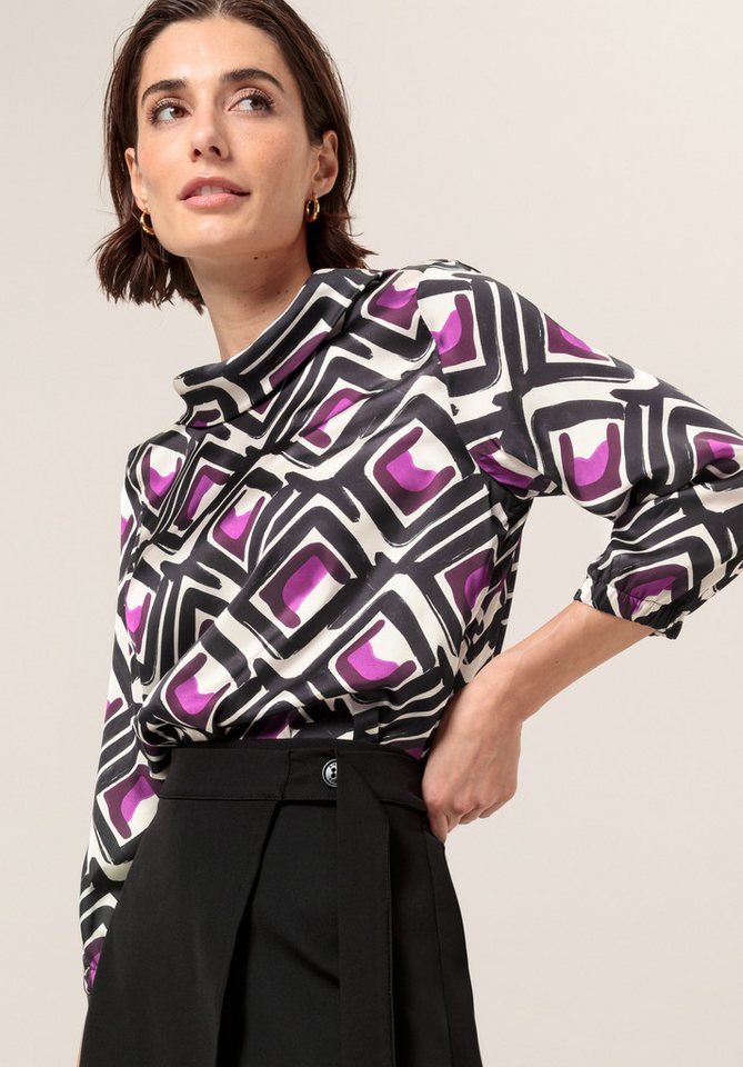 bianca Druckbluse RANA in matt glänzendem bedruckten Druckstoff von bianca