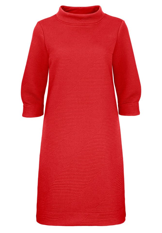 bianca Jerseykleid ALICIA in trendigem Strukturmuster, mit Stehkragen von bianca