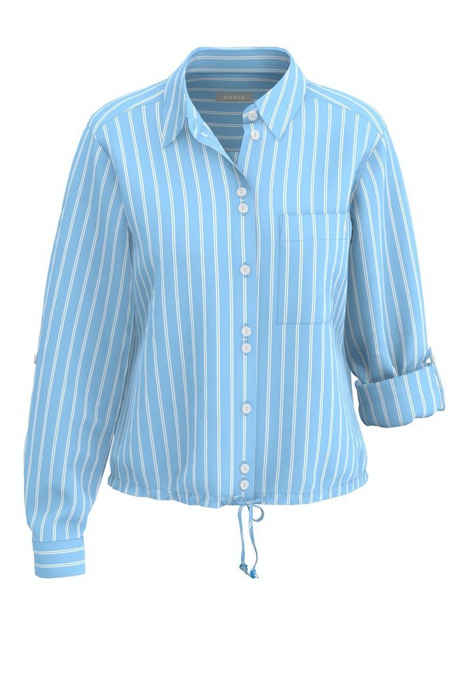 bianca Langarmbluse ANINA BLAU BUNT von bianca