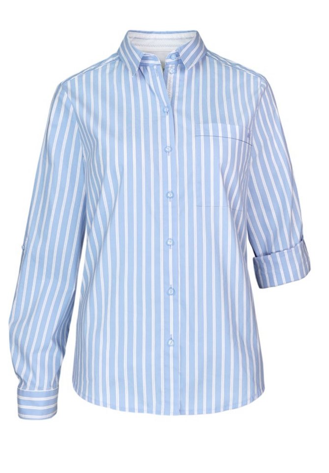 bianca Langarmbluse ANINA denim blue-melange von bianca