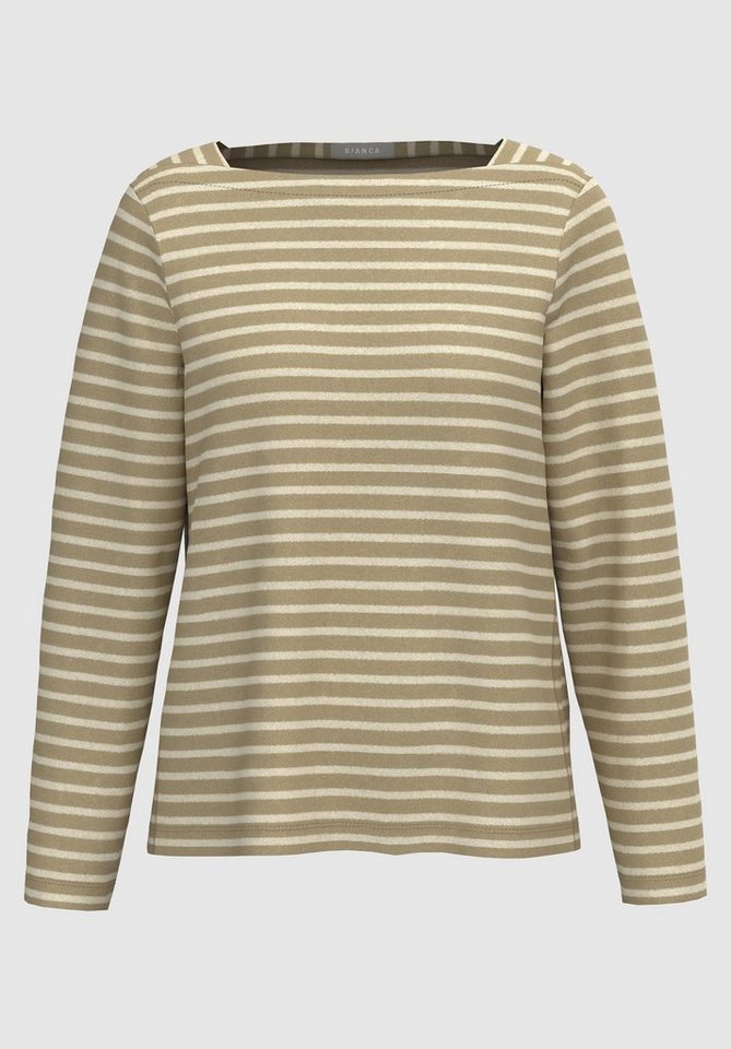 bianca Langarmshirt LOTTA Lässiger Streifen-Sweater mit U-Boot Ausschnitt von bianca