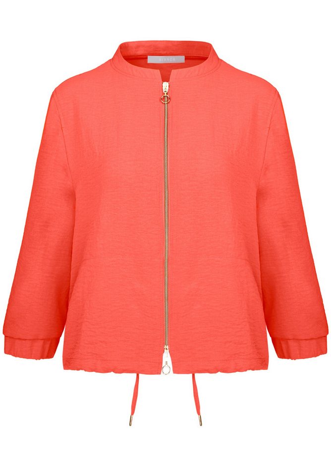 bianca Longblazer – Unifarbener Blouson mit Reißverschluss, Stehkragen und 3/4-Ar von bianca
