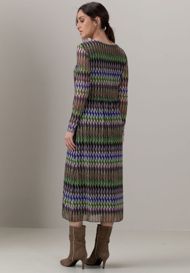 bianca Druckkleid – Modisches Langarm-Meshkleid mit Stretch und trendigem Muster von bianca