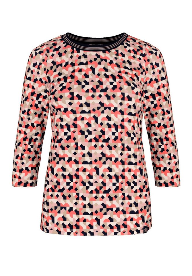 bianca Print-Shirt DINI mit trendigem Strickbündchen am Ausschnitt von bianca