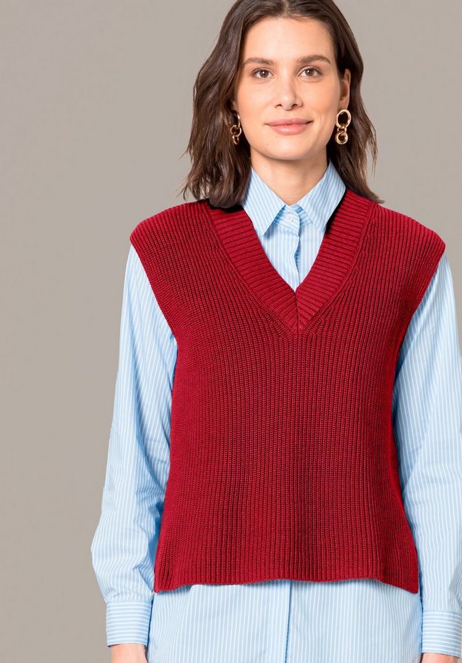 bianca Pullunder VICKY in moderner Strickoptik mit V-Ausschnitt von bianca