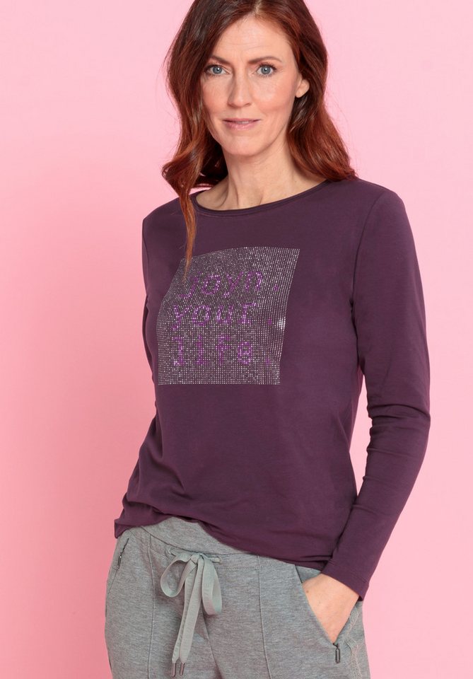 bianca Rundhalsshirt DAMI mit dezent schimmernden Frontmotiv bianca Rundhalsshirt DAMI mit dezent schimmernden Frontmotiv von bianca