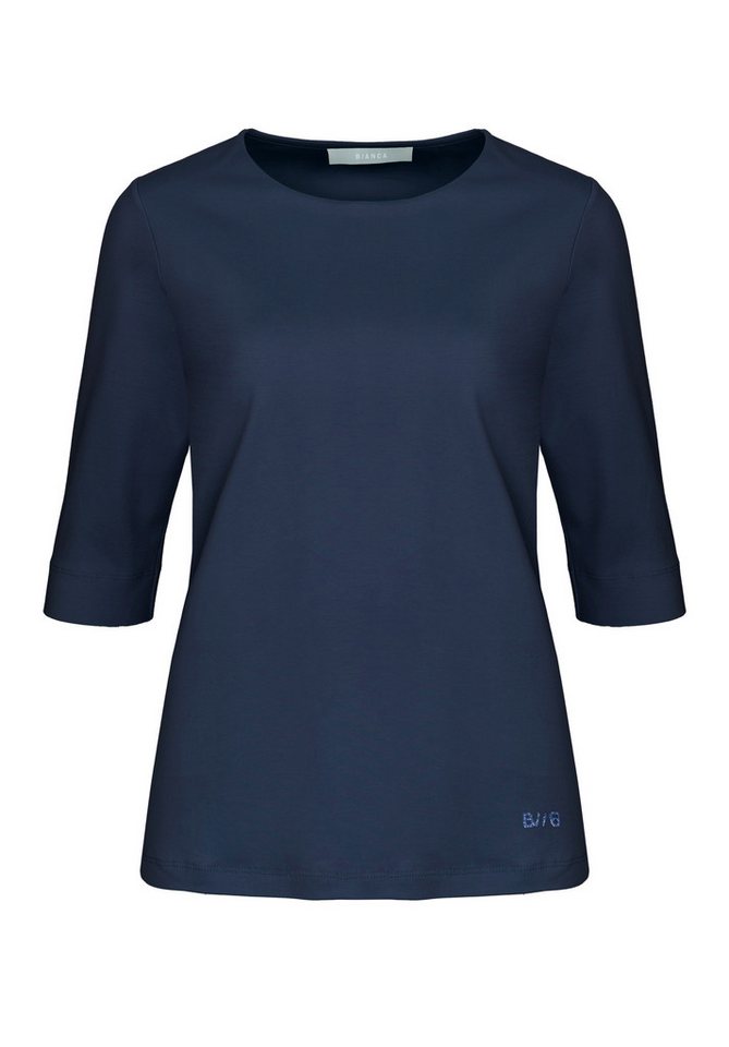 bianca Rundhalsshirt DINI aus softer Jersey-Qualität in Trendfarbe von bianca