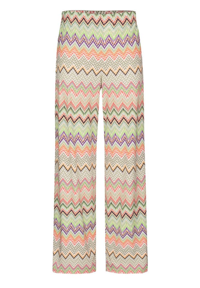 bianca Schlupfhose – Hose mit Weitem Bein und Allover-Print von bianca