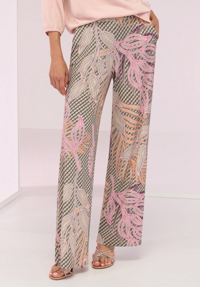 bianca Schlupfhose PARIGI mit modernem weiten Bein und trendy Alloverprint von bianca