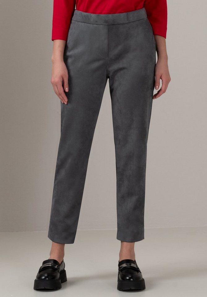 bianca Stretch-Hose DENVER in cooler Veloursleder-Optik und Trendfarbe von bianca