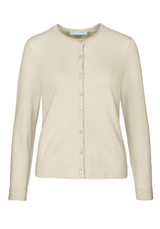 bianca Strickjacke RANIS in trendigem Feinstrick mit Lurex-Details von bianca