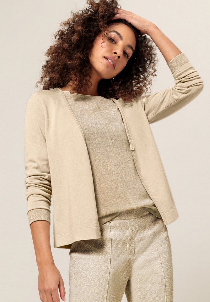 bianca Strickjacke VADIS in modischem Feinstrick mit Lurex-Details von bianca
